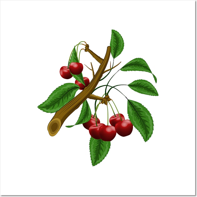 Cherry Branch Wall Art by Designoholic